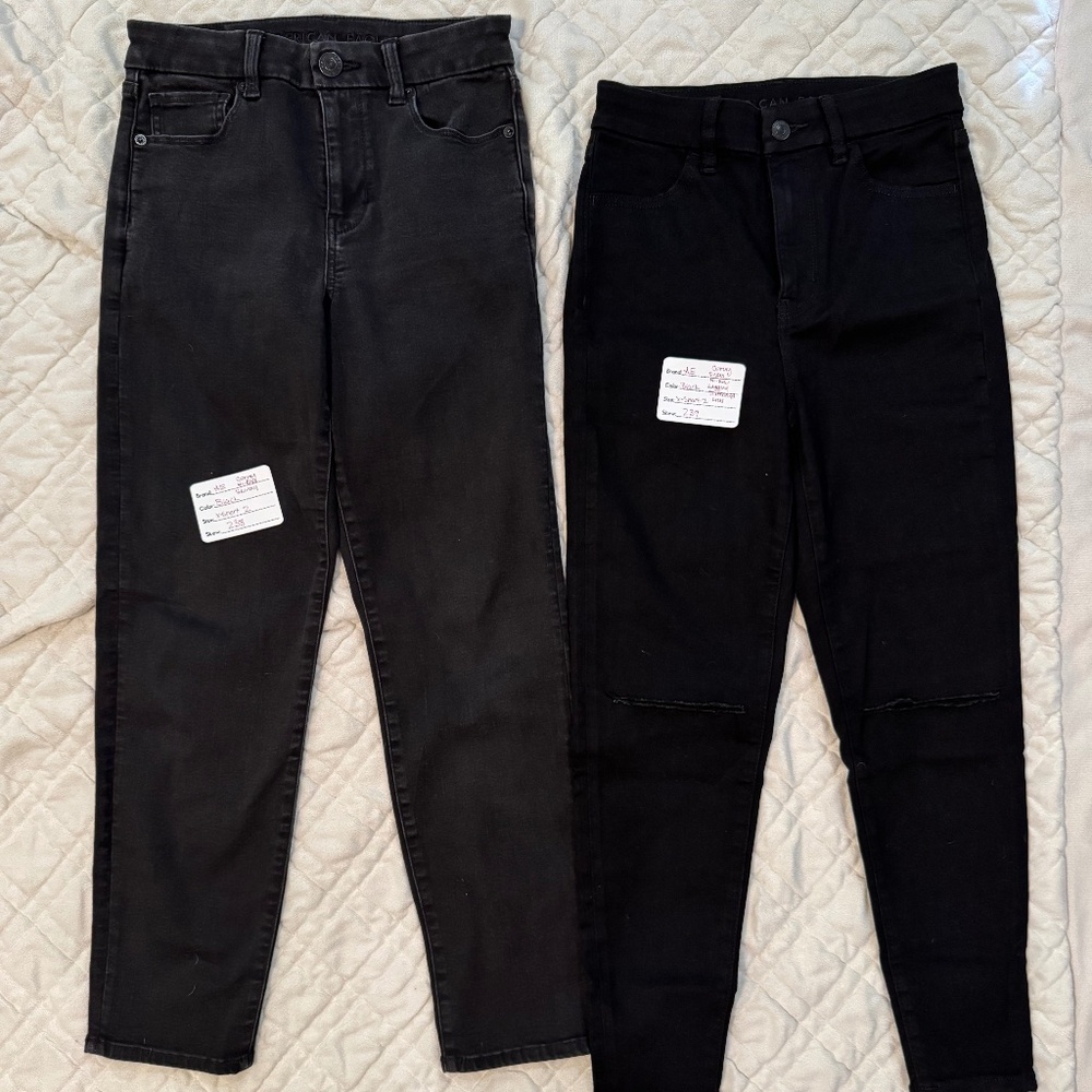 AE Curvy Fit Jeans Bundle – Size 2 XS (Hi-Rise + Jegging)